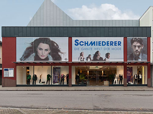 Modehaus Schmiederer Fassade (ehemals Keilbach) im Jahr 2008