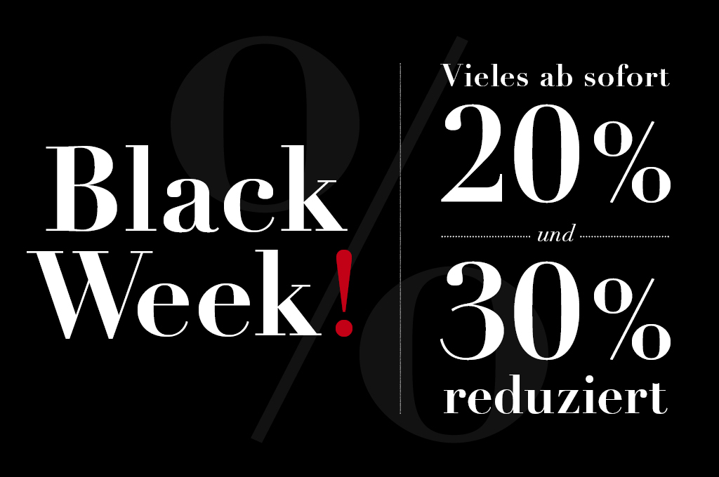 Black Week bei Schmiederer in Achern. Vieles jetzt 20% und 30% reduziert.